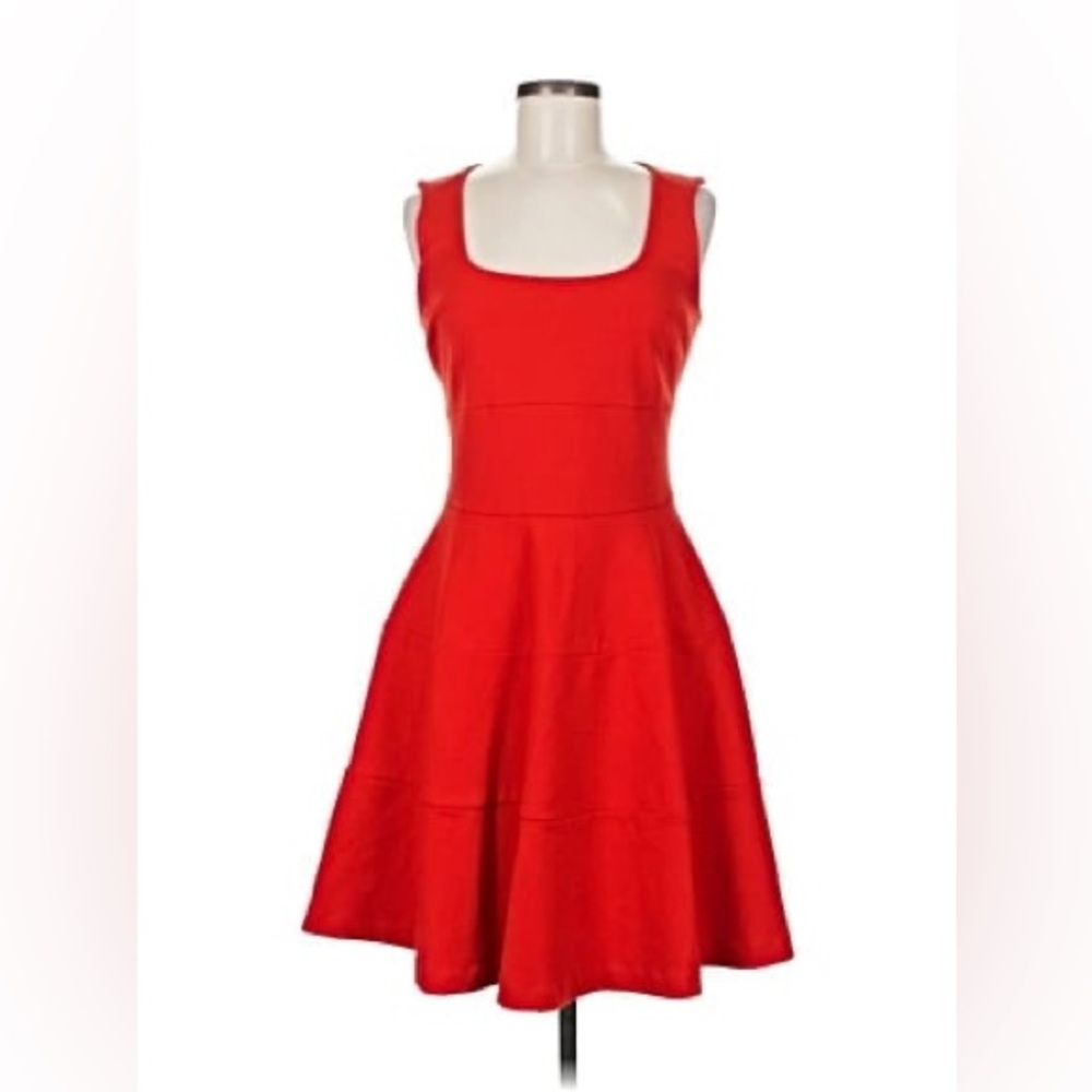 Banana Republic Red Fit and Flair Cocktail Dress